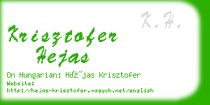 krisztofer hejas business card